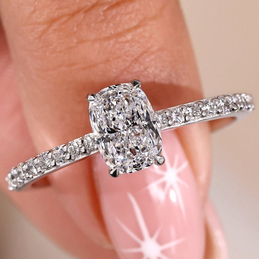Stunning cushion cut diamond ring for timeless elegance
