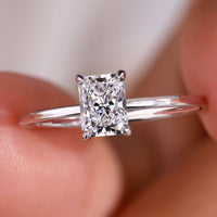 Radiant Engagement Ring - Classic Solitaire Setting