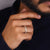 Hammer Finish mens band brings textured strength to wedding style.
