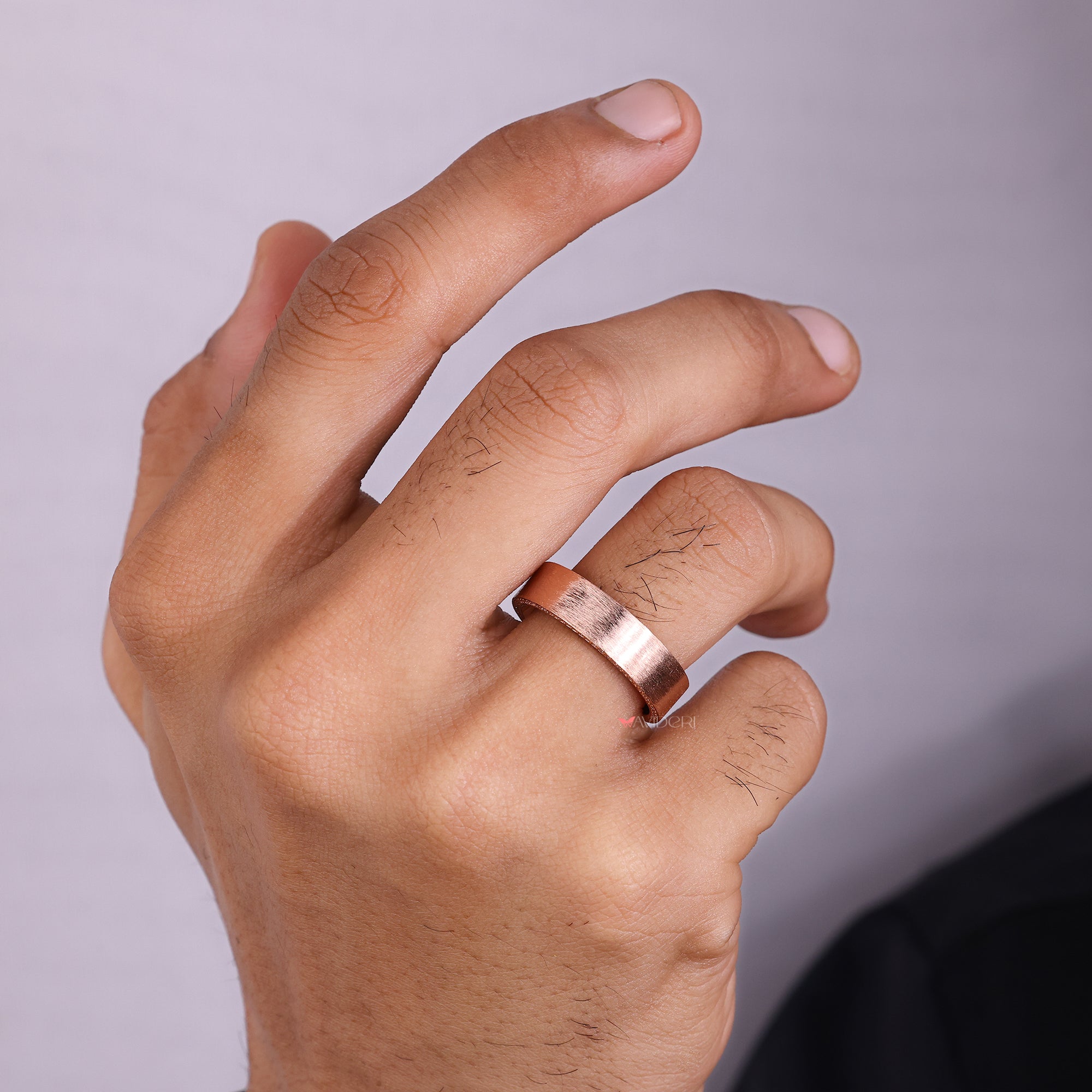 Lab Grown Diamond in handmade band.