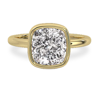 Bezel Set Moissanite Rings