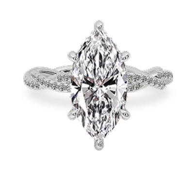 Moissanite Pave Engagement Rings by Avideri