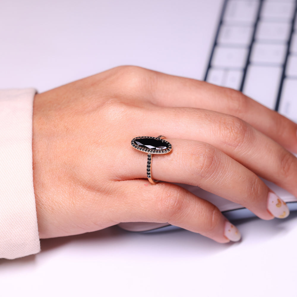 4 prong ring, pave setting ring, pave ring
