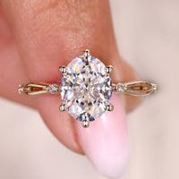 Celtic Moissanite Engagement Ring With Twisted Band