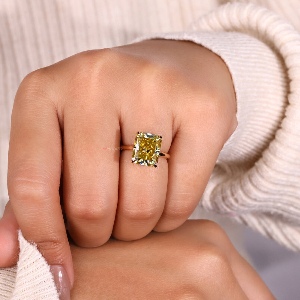 4 prong ring moissanite wedding ring handmade ring
