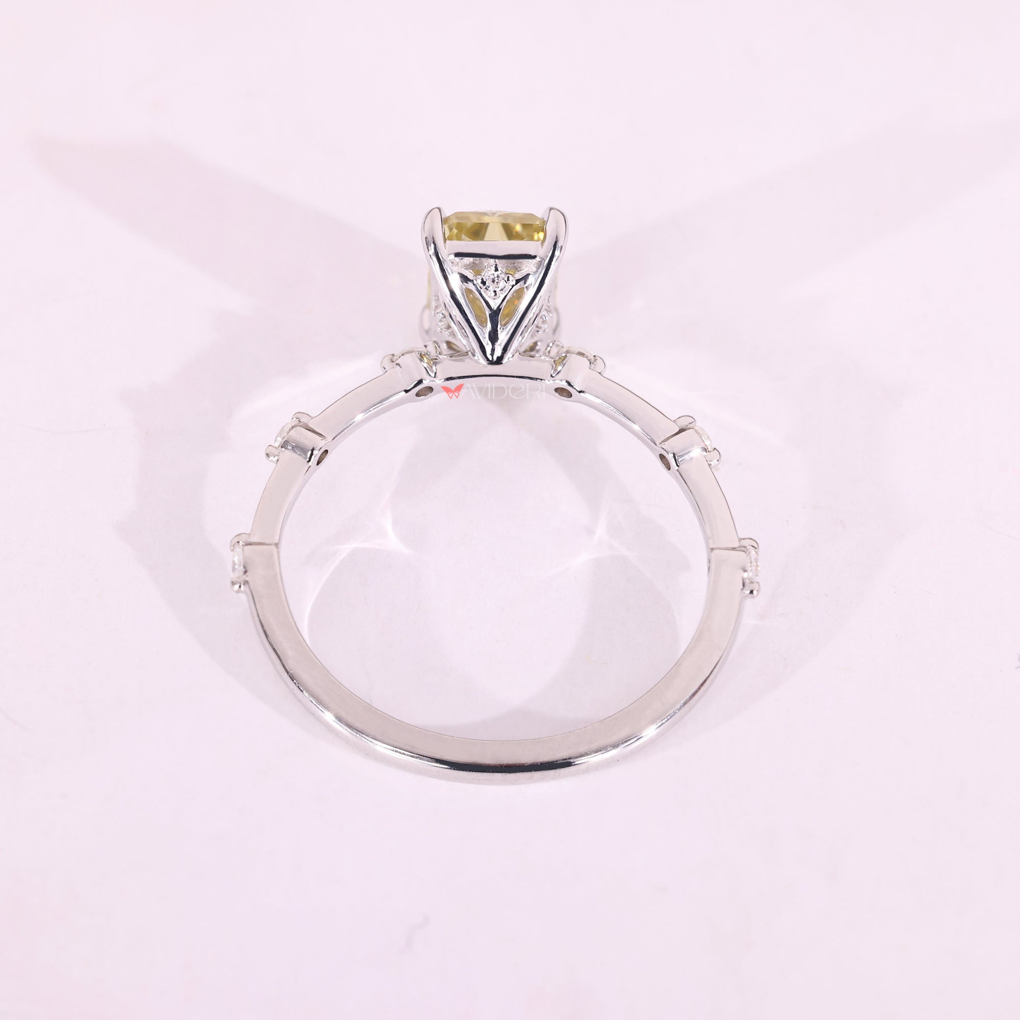 handmade white gold engagement ring.