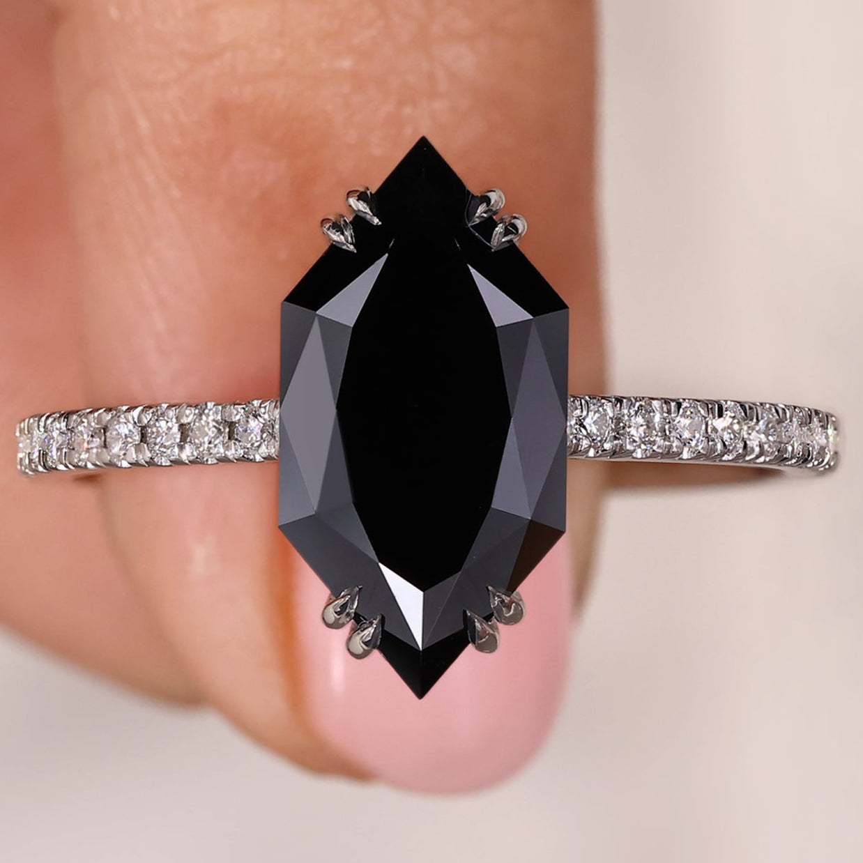 Dutch Marquise Engagement Ring in a delicate handcrafted design.
