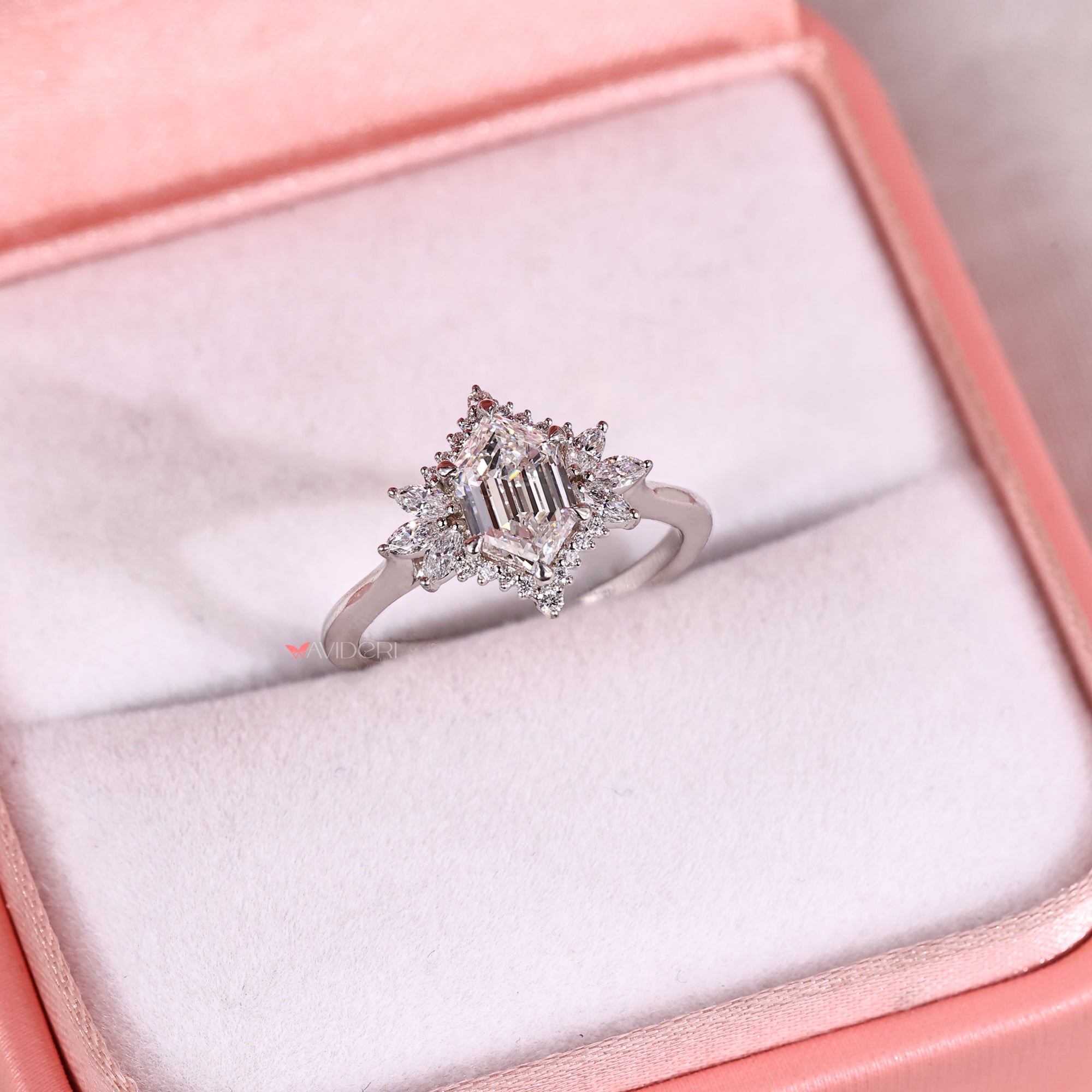 Avideri ring paired with Avideri engagement ring.