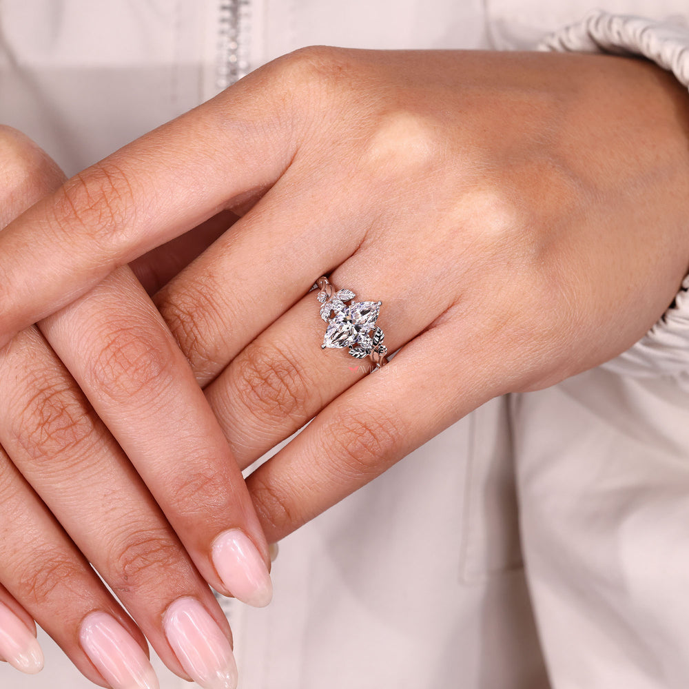 IGI certified marquise diamond engagement ring.
