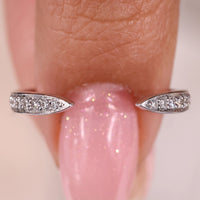 Round Diamond Open Gap Wedding Band