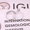 IGI certified oval diamond engagement ring set.
