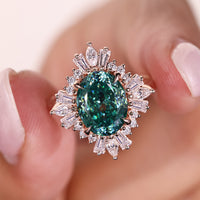 Oval Cut Moissanite Ring