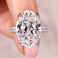10 Carat IGI Certified Oval Diamond Ring in Cathedral Setting