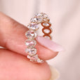 Lab grown oval rose cut diamond band.
