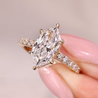 Dutch Marquise Hidden Halo Engagement Ring