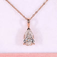 Pear diamond pendant with solitaire diamond pendant.