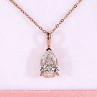 Solitaire Style Pear Diamond Pendant