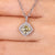 Cushion cut pendant with elegant design and brilliant sparkle.