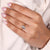 Solitaire engagement ring crafted in yellow gold.