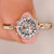 Portuguese cut diamond ring with solitaire setting in yellow gold.
