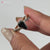 Elegant coffin engagement ring with a bold, timeless appeal.
