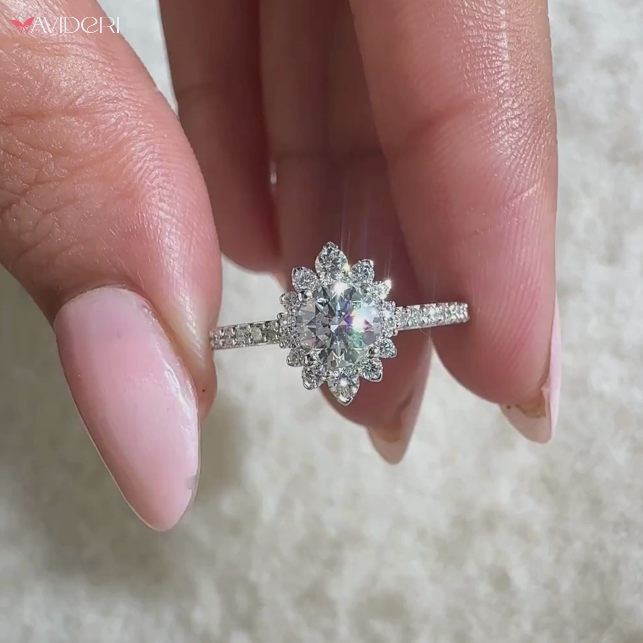 IGI certified with handmade ring.