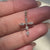 White Gold Diamond Cross Pendant Marquise Cut