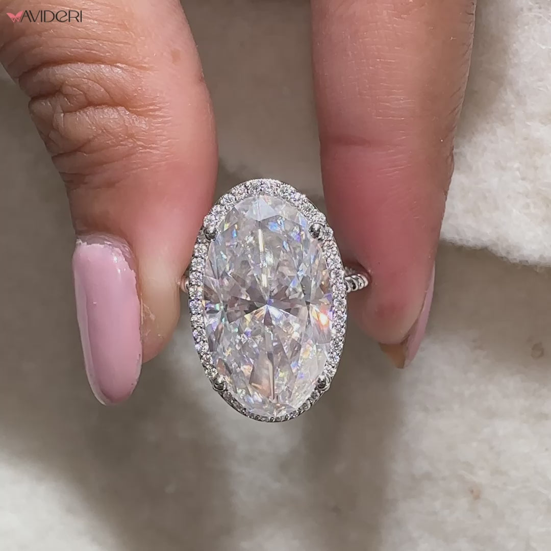 Halo ring, round cut ring, handmade ring.