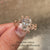 Modern coffin cut diamond engagement ring.
