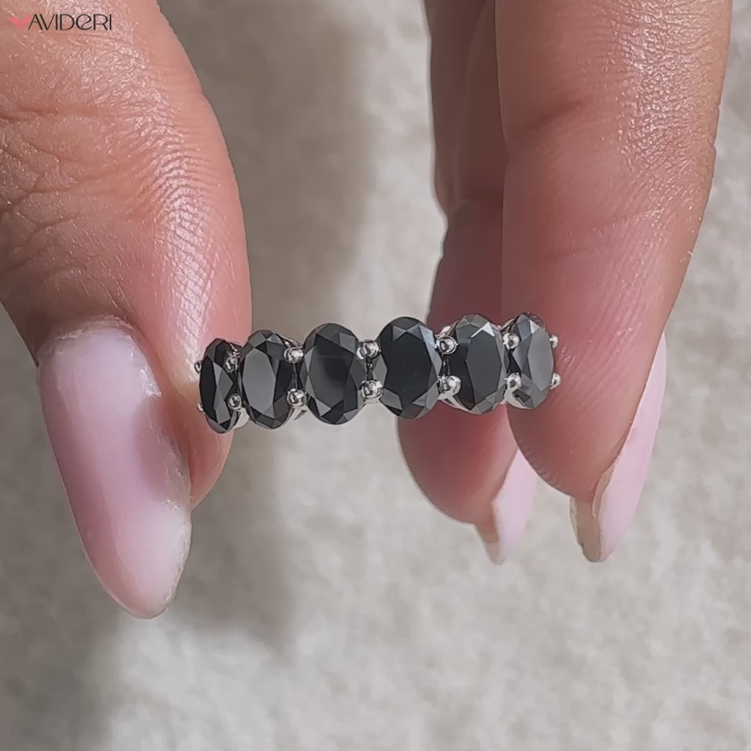 Avideri wedding band crafted as half eternity wedding band.