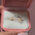Round cut solitaire ring with lab grown diamond center.
