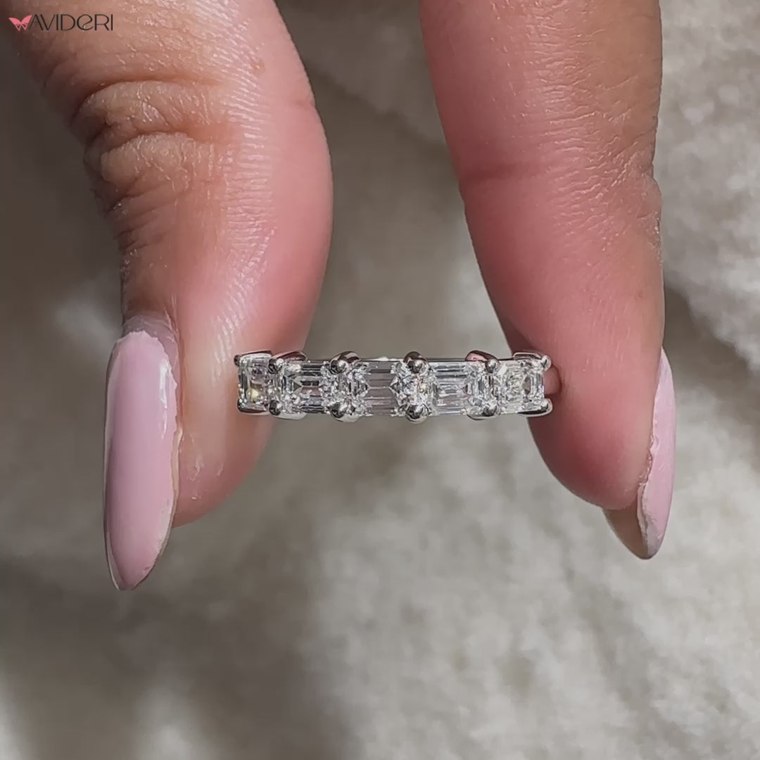 Custom five stone band made with care and fine details.