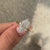 Dutch marquise cut lab grown diamond ring with hidden halo.