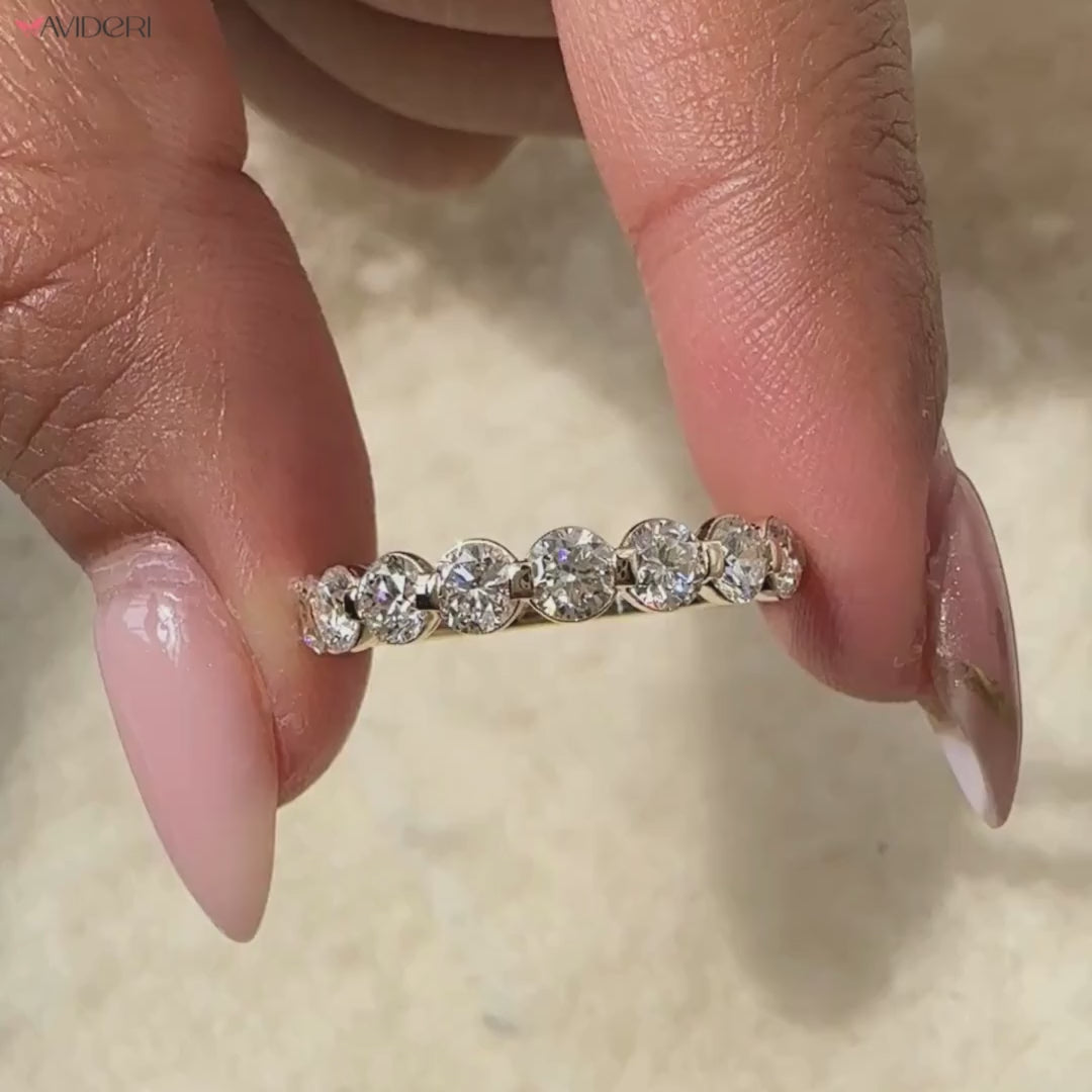 Handmade band with avideri wedding band.