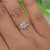 Milgrain ring showcasing a solitaire diamond with round cut brilliance, perfect for timeless engagement moments.
