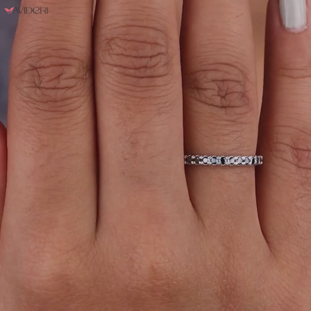 Round Cut Moissanite Buy Wedding Band
