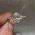 IGI certified oval diamond ring with pave style setting
