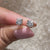 Rose gold diamond stud earrings for women.