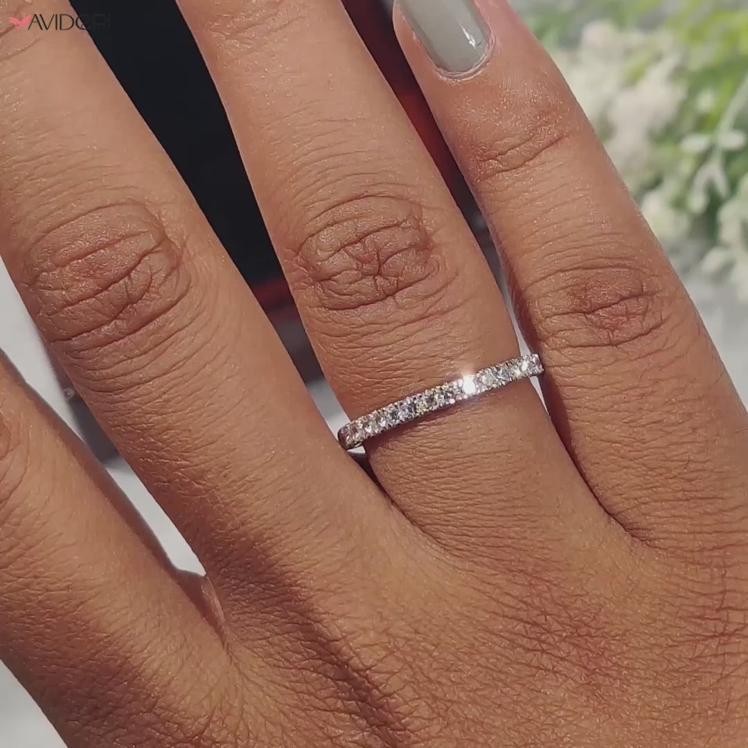 Diamond eternity band with brilliant diamonds all around.

