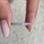 Marquise half eternity band with diamond half eternity band.