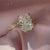 Handmade vintage cushion cut diamond ring.
