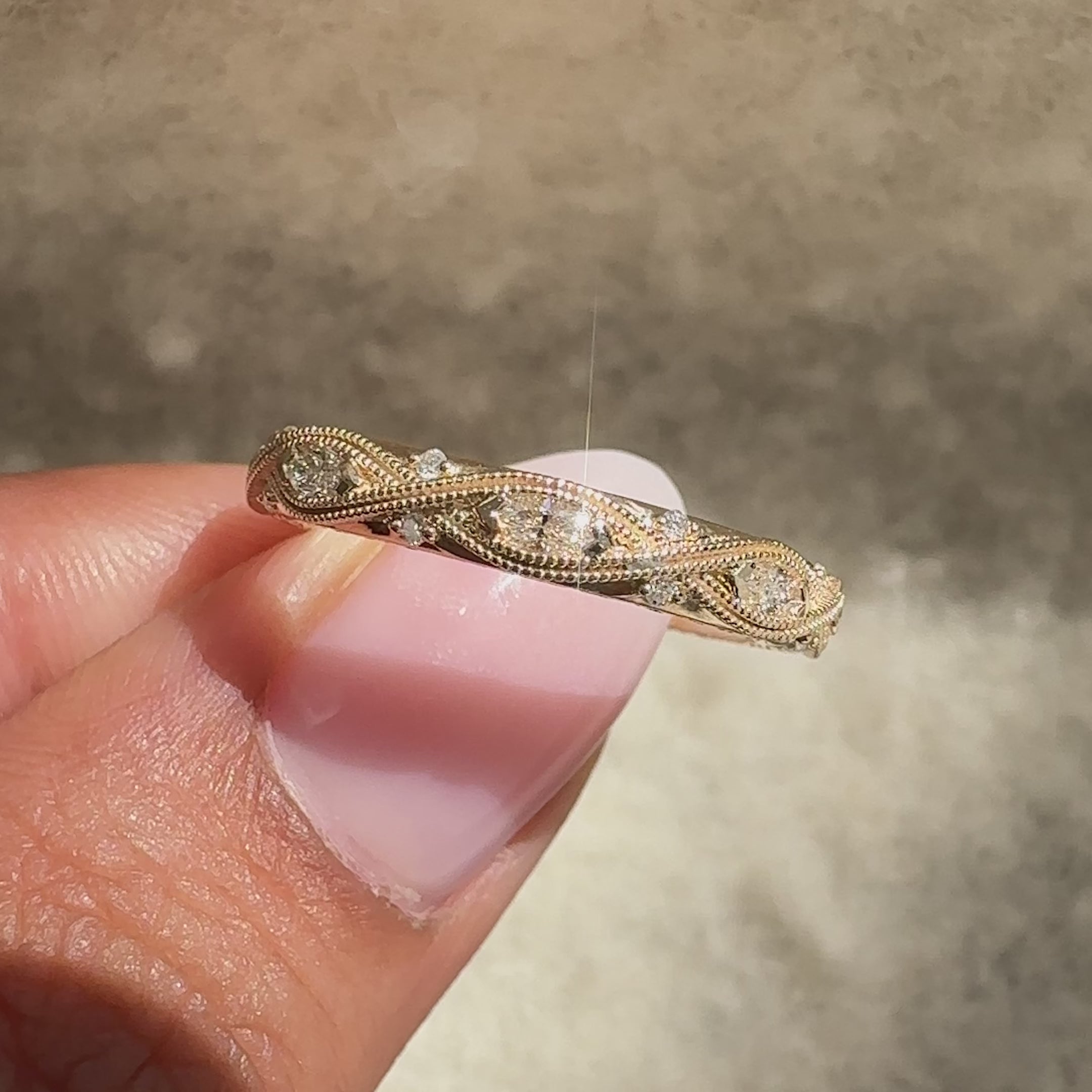 Lab grown diamond eternity band style.
