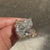 Pear cut diamond ring with elegant six claw prong setting.
