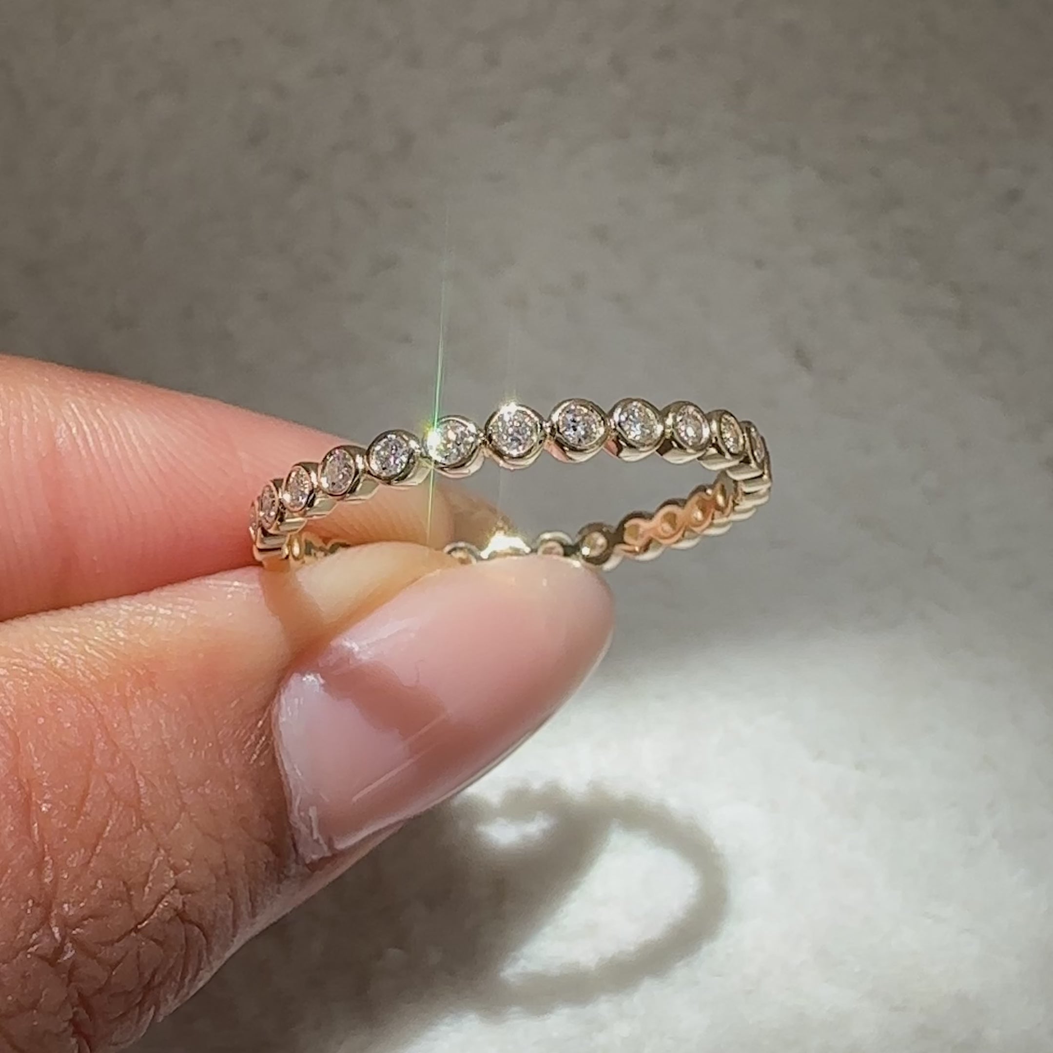 Handmade round diamond band eternity design.
