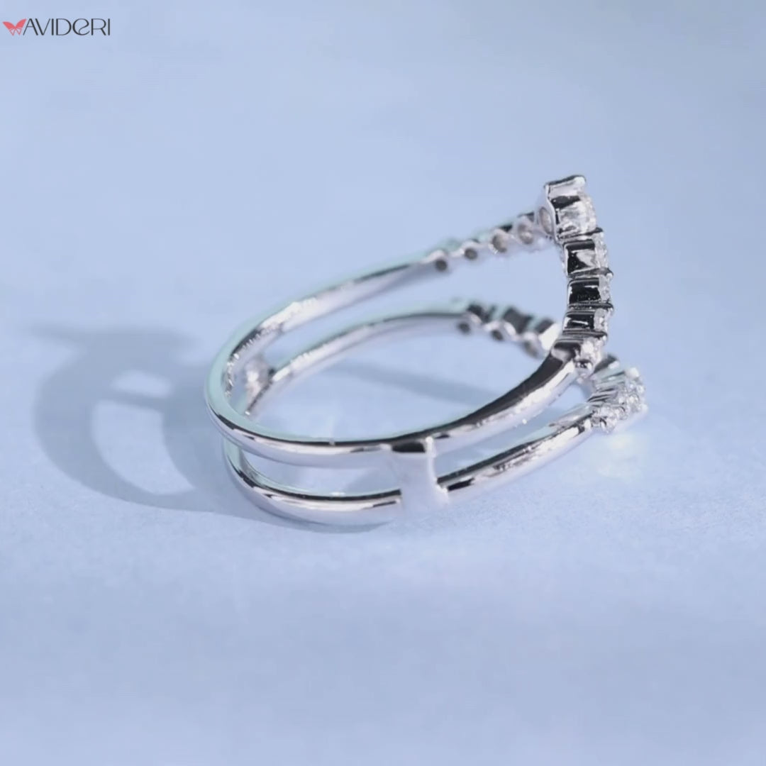 Antique White Gold Matching Wedding Band 