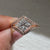 Princess Cut Diamond Ring in Split Shank Pave Style