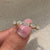 Handmade pear cut diamond eternity band ring.
