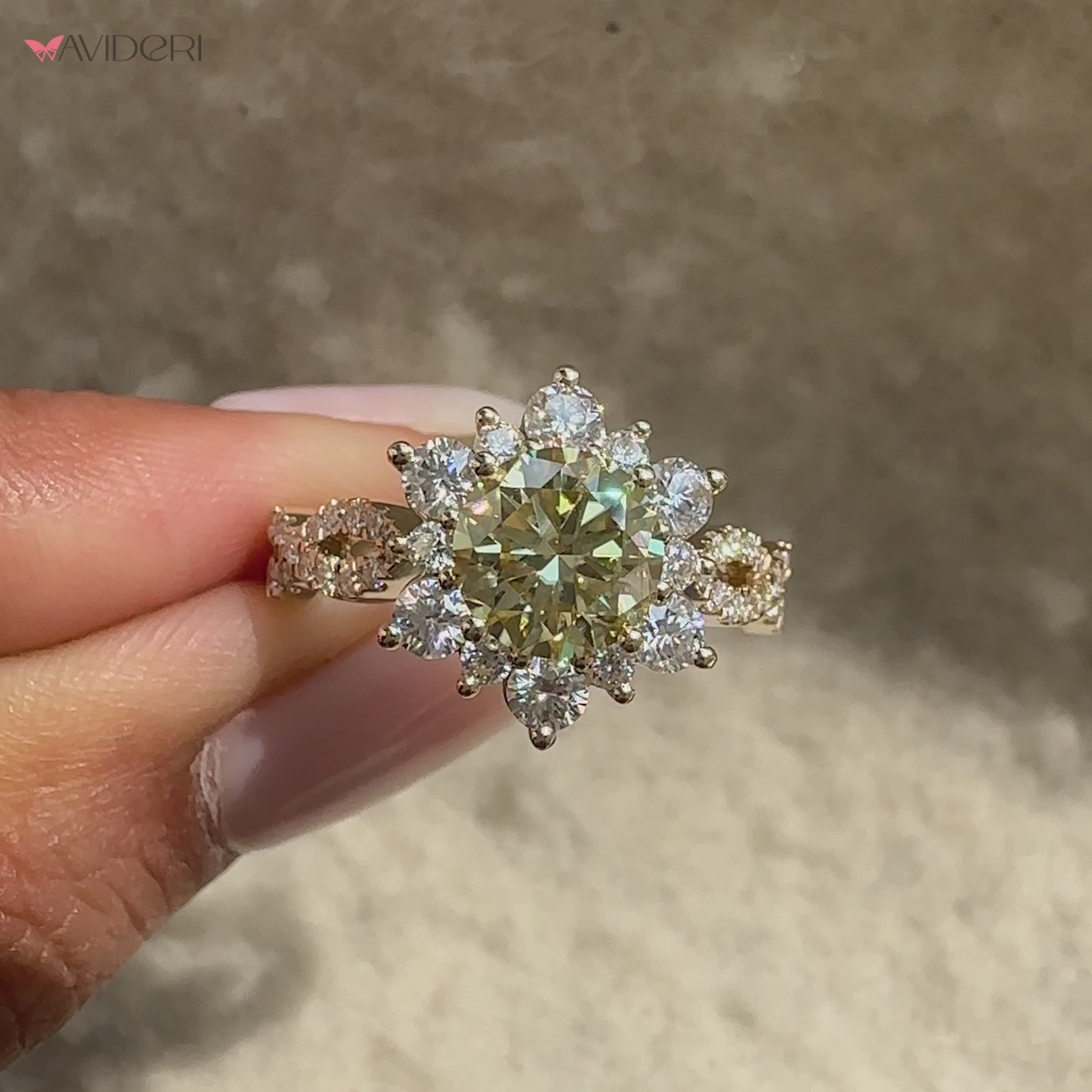 First anniversary ring marks your moment with a dazzling moissanite piece.
