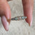 Oval rose cut wedding band with half eternity band.