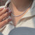 Round Diamond Necklace - White Gold